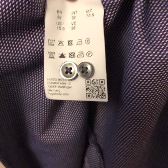 Hugo Boss Slim Fit Men’s Long Sleeve 15.5 Neck - Picture 3 of 3